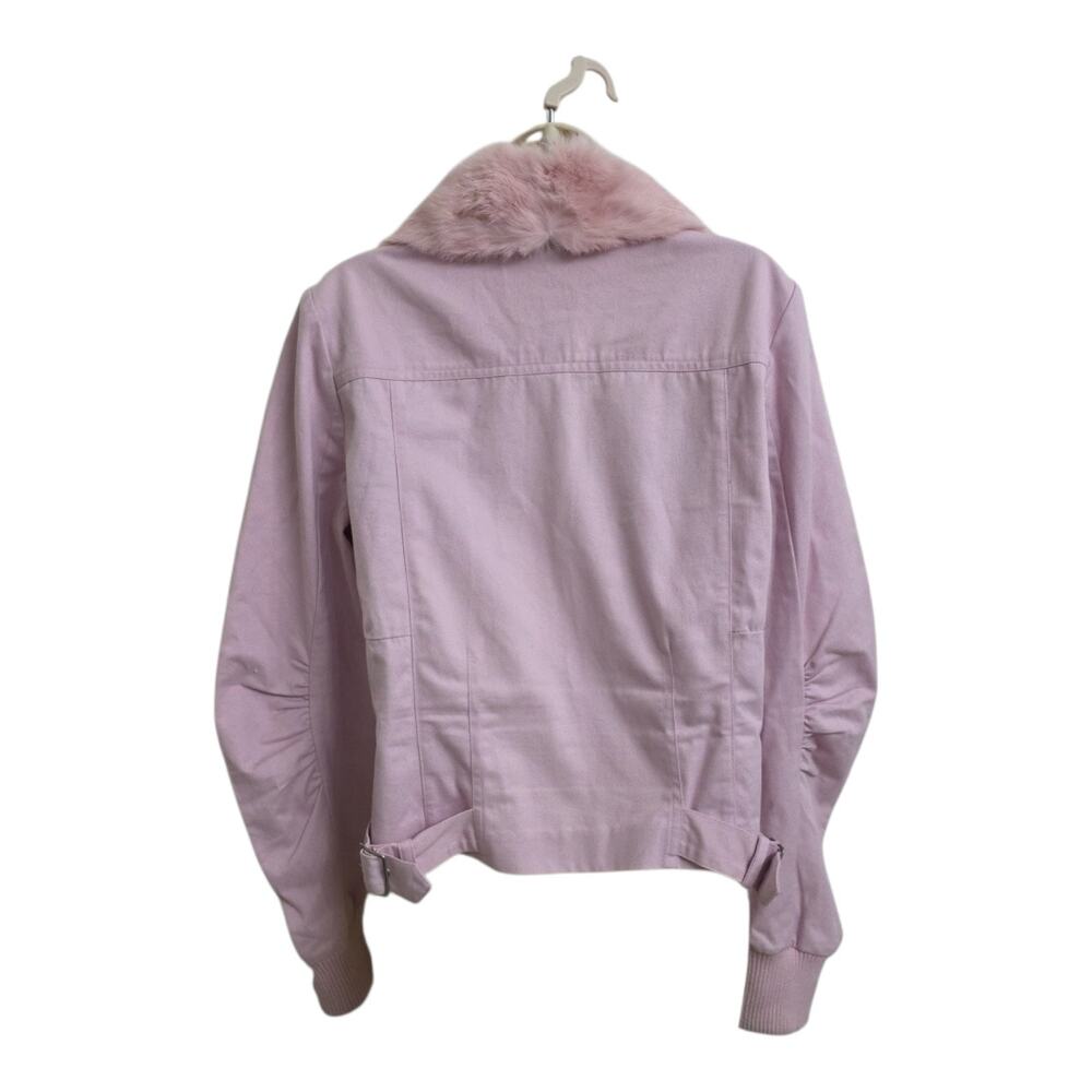 bebe Pink Faux-Fur Trim Jacket - Picture 2 of 6